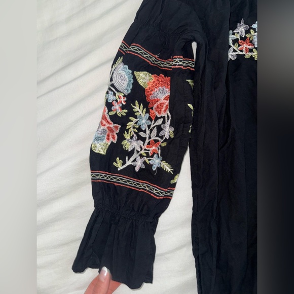 FreePeople Fleur De Jour Embroidered MiniDress L - Picture 3 of 5